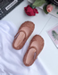 Fashion Nude Pink Birds Nest Soft Bottom Toe Sandals