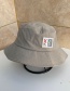 Fashion Gray Symbol Patch Visor Fisherman Hat
