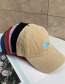Fashion Rust Red Soft Top Letter Embroidered Baseball Cap