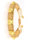 Fashion Gold Color Rice Beads Braided Five-pointed Star Rivet Beaded Crystal Multi-layer Bracelet