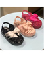 Fashion Rose Red Childrens Bow Sandals
