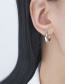 Fashion White K Glossy Drop Geometric Earrings