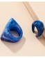 Fashion Sky Blue Acrylic Resin Ring Set