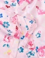 Fashion Pink Printed Kimono Thin Bathrobe