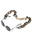 Fashion Silver Color Rectangular Acrylic Leopard Print Glasses Chain