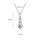 Fashion Platinum Drop-shaped Necklace