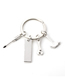 Fashion Silver Color Stainless Steel Hammer Wrench Dad Letter Keychain