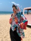 Fashion Blossoming Flowers Shawl Cotton And Linen Sunscreen Silk Scarf