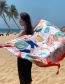 Fashion Travel Elephant Green Edge Sunscreen Shawl Cotton And Linen Printed Silk Scarf