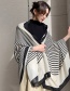 Fashion Stripe Oversized Shawl Sunscreen Silk Scarf