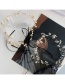Fashion Pearl Crystal Alloy Leaf Bow Headband