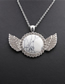 Fashion White Pine Wing Pendant Diamond Angel Wings Turquoise Necklace