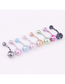 Fashion 8 Pcs/set Mixed Color Belly Button Painted Round Stainless Steel Belly Button Nail (1pcs)