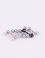 Fashion Ear Bone Sticks (8 Mixed Colors) Painted Stainless Steel Spherical Barbell Earrings