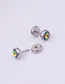 Fashion Golden Inlaid Crystal Dumbbell Stainless Steel Earrings