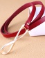 Fashion Dark Coffee Multicolor Knotted Thin Belt