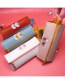 Fashion Light Pink Leather Embroidery Pencil Case