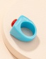 Fashion Light Blue Acrylic Resin Ring