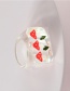 Fashion Purple Transparent Resin Acrylic Strawberry Ring