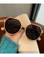 Fashion Beige Tea Slices Irregular Sunglasses