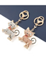 Fashion Rose Gold Alloy Diamond Cat Pendant