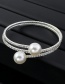 Fashion Section 6 Rhinestone Pearl Multilayer Bracelet