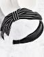 Fashion Large Striped Black Striped Bowknot Fabric Headband