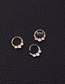 Fashion Rose Gold 1# Puncture Zircon Nose Ring