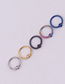 Fashion 5 Mixed Colors Vacuum Plated Stainless Steel Nose Nails (1pcs)
