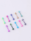 Fashion Ear Bone Nails (mixed Color 10 Pcs/set) Painted Water Grain Stainless Steel Earrings (1pcs)