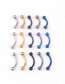 Fashion 5 Mixed Colors Stainless Steel Spherical Eyebrow Nails (single Price) (1pcs)
