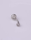 Fashion Champagne Piercing Stainless Steel Body Belly Nail Abdomen Double Drill Belly Button Nail Umbilical Ring (1pcs)