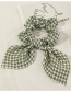 Fashion Black Houndstooth Bow Hair Rope