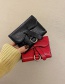 Fashion Red Short Pu Leather Solid Color Multi-card Pocket Wallet