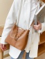 Fashion Light Brown Large Capacity Crossbody Shoulder Bag