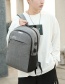 Fashion Gray Three-piece Usb Charging Backpack Computer Bag