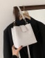 Fashion White Large Capacity Crossbody Shoulder Bag With Wide Shoulder Strap