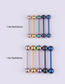 Fashion Blue Piercing Stainless Steel And Titanium Steel Tongue Nails (1pcs)