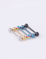Fashion Blue Piercing Stainless Steel And Titanium Steel Tongue Nails (1pcs)