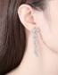 Fashion Platinum Zircon Ear Studs