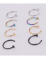 Fashion Steel Color Stainless Steel Nose Nail (1pcs)