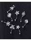 Fashion F Section Stainless Steel Inlaid Zircon Belly Button Nail (1pcs)
