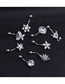 Fashion D Section Stainless Steel Inlaid Zircon Belly Button Nail (1pcs)