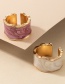 Fashion Black And White Alloy Ice Cream Enamel Glazed Irregular Open Ring Set