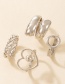 Fashion Silver Color Love Circle Open Ring Set