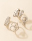 Fashion Silver Color Love Circle Open Ring Set