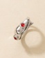 Fashion Red Matte Frog Ring