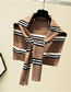 Fashion Black Striped Knitted Shawl