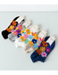 Fashion Blue Floral Pattern Socks Cotton Socks
