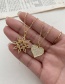 Fashion Gold Color Copper Inlaid Zircon Snowflake Necklace